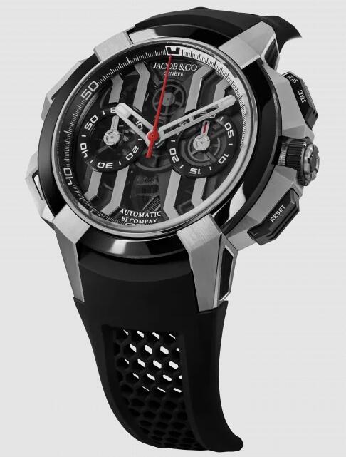 Review Fake Jacob & Co EPIC X CHRONO 43MM TITANIUM BLACK CERAMIC EC400.20.AA.AB.ABRUA watch